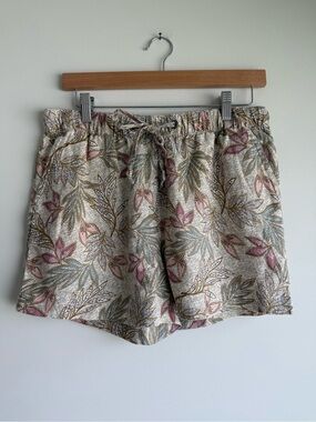 Cynthia Rowley 100% Linen Floral Drawstring Shorts Women’s Medium